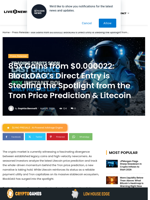 85x Gains from $0.000022: BlockDAG’s Direct Entry is Stealing the Spotlight from the Tron Price Prediction & Litecoin | Live Bitcoin News
