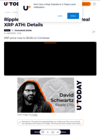 Ripple CTO Ends Speculation on Real XRP ATH: Details