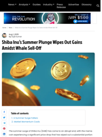 Shiba Inu (SHIB) Sees Major Summer Price Drop as Whales Exit Market