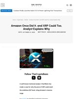 Amazon Once Did It, and XRP Could Too, Analyst Explains Why