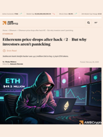 Ethereum price drops after hack #2 - But why investors aren't panicking - AMBCrypto