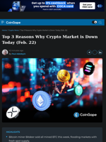 Top 3 Reasons Why Crypto Market is Down Today (Feb. 22)