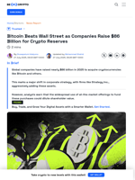 How Corporate Crypto Buying Spree Outpaced Wall Street IPO