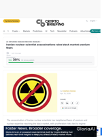 Iranian nuclear scientist assassinations raise black market uranium fears