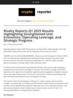 Rivalry Reports Q1 2025 Results Highlighting Strengthened Unit Economics, Operating Leverage, and Strategic Progress