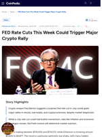 FED Rate Cuts This Week Could Trigger Major Crypto Rally | Coinpedia