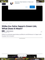 Shiba Inu Joins Japan's Green List, What Does It Mean? - U.Today
