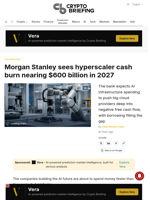Morgan Stanley sees hyperscaler cash burn nearing $600 billion in 2027