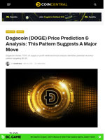 Dogecoin (DOGE) Price Prediction & Analysis: This Pattern Suggests A Major Move - CoinCentral