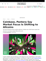 Coinbase, Pantera Say Market Focus Is Shifting to Altcoins - 
