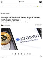 European Neobank Bunq Taps Kraken for Crypto Service - Decrypt