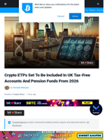 Crypto ETPs Set To Be Included In UK Tax-Free Accounts And Pension Funds From 2026 | Bitcoinist.com