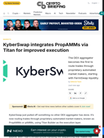 KyberSwap integrates PropAMMs via Titan for improved execution