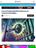 Tom Lee Predicts $30,000 Ethereum As Treasury Frenzy Begins