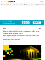 Bitcoin price news: BTC narrows big early losses, rallying back above $64,000