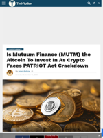 Is Mutuum Finance (MUTM) the Altcoin To Invest In As Crypto Faces PATRIOT Act Crackdown - TechBullion