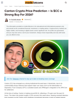 Canton Crypto Price Prediction - Is $CC a Strong Buy For 2026? - InsideBitcoins.com