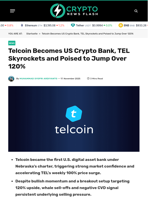 Telcoin Becomes US Crypto Bank, TEL Skyrockets and Poised to Jump Over 120% - Crypto News Flash