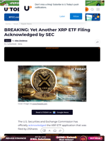 BREAKING: Yet Another XRP ETF Filing Acknowledged by SEC