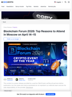 Blockchain Forum 2026: Largest Crypto & Web3 Event in Moscow