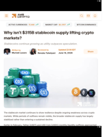 Why isn’t $315B stablecoin supply lifting crypto markets? - AMBCrypto