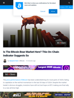 Is The Bitcoin Bear Market Here? This On-Chain Indicator Suggests So | Bitcoinist.com