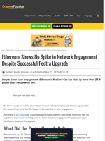 Ethereum Shows No Spike in Network Engagement Despite Successful Pectra Upgrade