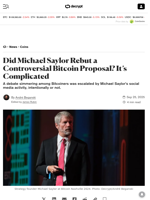 Did Michael Saylor Rebut a Controversial Bitcoin Proposal? It’s Complicated - Decrypt