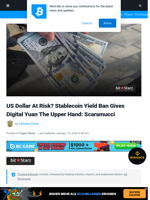 US Dollar At Risk? Stablecoin Yield Ban Gives Digital Yuan the Upper Hand: Scaramucci