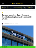 Tencent Launches Open-Source AI Models Creating Interactive Virtual 3D Worlds - CoinCentral