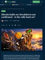 Bitcoin holds on: Breakdown not confirmed - Is the rally back on? - Crypto Daily