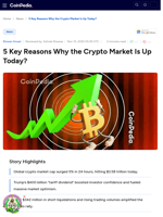 5 Key Reasons Why the Crypto Market Is Up Today?
