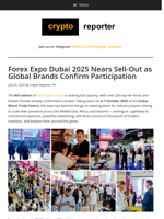Forex Expo Dubai 2025 Nears Sell-Out as Global Brands Confirm Participation