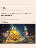 Optimism surges 13% on Upbit news: OP's next move depends on... - AMBCrypto