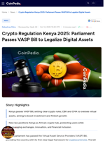 Crypto Regulation Kenya 2025: Parliament Passes VASP Bill to Legalize Digital Assets