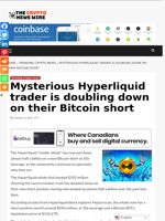 Mysterious Hyperliquid trader is doubling down on their Bitcoin short - The Crypto News Wire