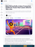 How P2P.org Built a Solana Transaction Sender for Execution-Critical Teams