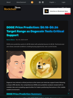 DOGE Price Prediction: $0.18-$0.26 Target Range as Dogecoin Tests Critical Support - Blockchain.News