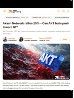 Akash Network rallies 25% – Can AKT bulls push toward $1? - AMBCrypto