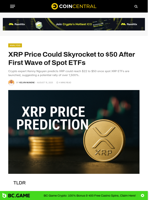 XRP Price Could Skyrocket to $50 After First Wave of Spot ETFs