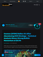 Cosmos (ATOM) Rallies 4% After Abandoning EVM Strategy - Technical Analysis Shows Strong Bullish Momentum at $4.94 - Blockchain.News