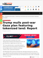 Trump mulls post-war Gaza plan featuring tokenized land: Report - The Crypto News Wire