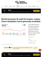 World launches ID suite for banks, makes Zoom deepfake check generally available