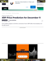 XRP Price Prediction for December 11 - U.Today
