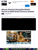 Bitcoin Ranked Alongside British Pound as BofA Ends Currency Debate