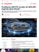 ProShares XRP ETF on July 18: Will XRP Explode Next Week? - Coinspeaker