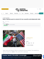 Qatar, Pakistan push to extend US-Iran ceasefire amid diplomatic talks