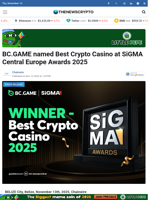 BC.GAME named Best Crypto Casino at SiGMA Central Europe Awards 2025 - TheNewsCrypto