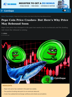 Pepe Coin Price Crashes, But Funding Rate, Whale Action Point to a Rebound