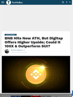 BNB Hits New ATH, But Digitap Offers Higher Upside; Could it 100X & Outperform SUI? - TechBullion